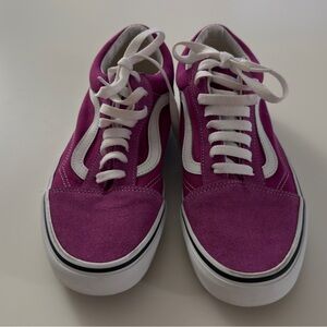 Vans Low-Top Sneakers in Magenta with White Accents
